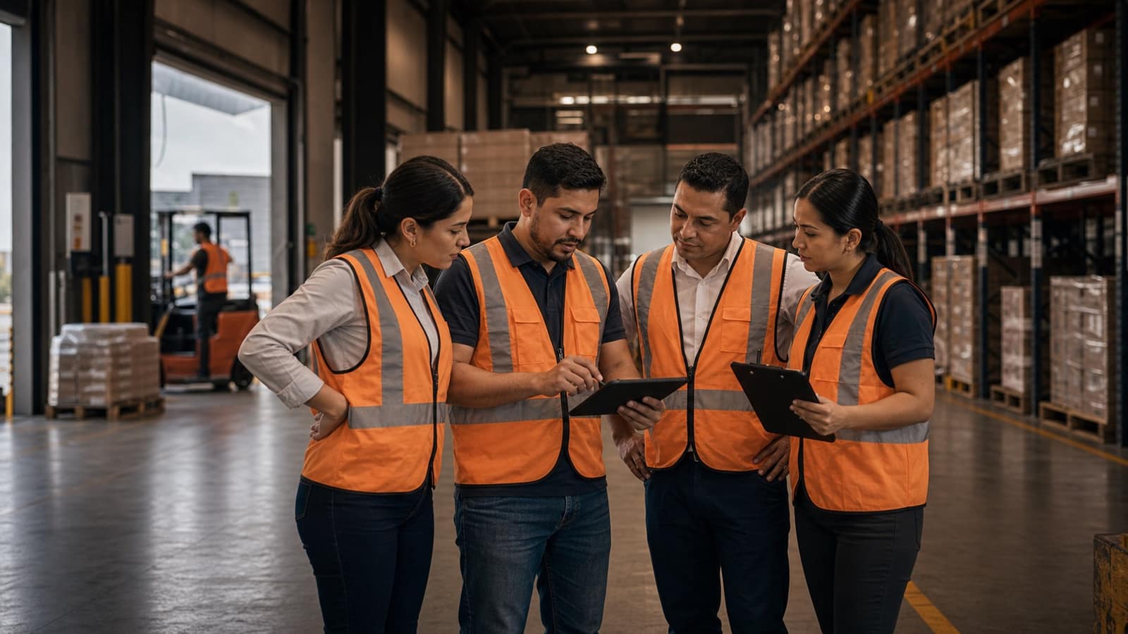 Equipo Vyanta revisando operación en el CEDI